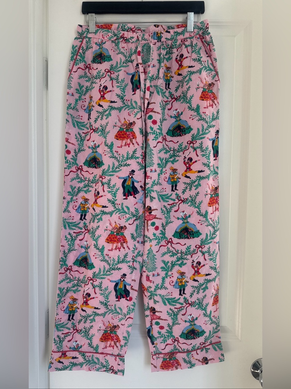 Printfresh Pajama Pants Pink Nutcracker Organic Cotton Sleepwear Size Small
